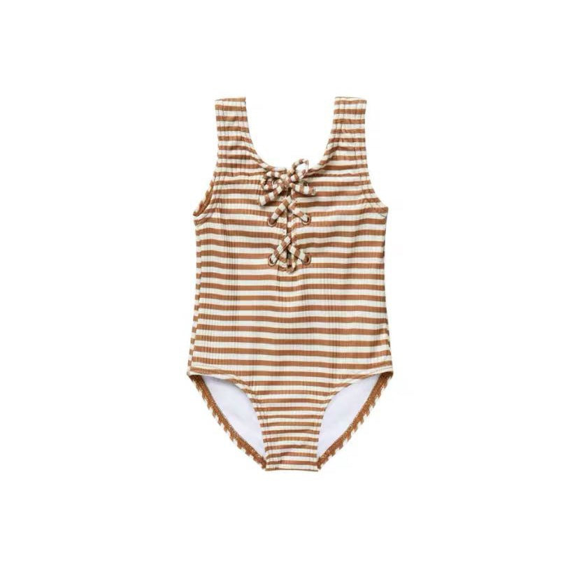 Striped swim suit