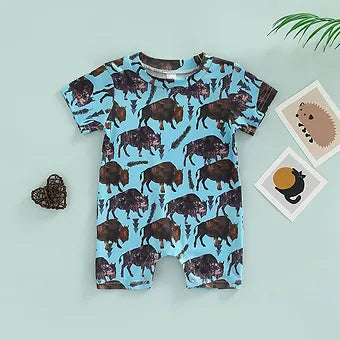 Blue Bison Romper