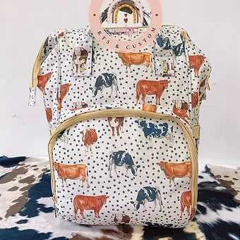 Cow Print DiaperBag