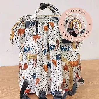 Cow Print DiaperBag