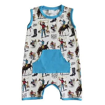 Boys cowboy romper