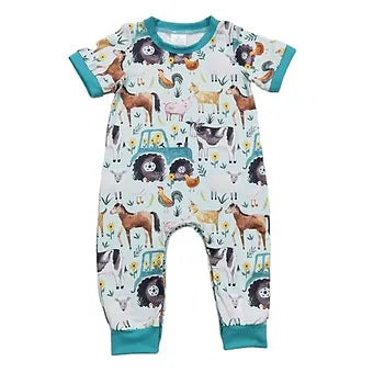 Boys farm themed jumpsuit