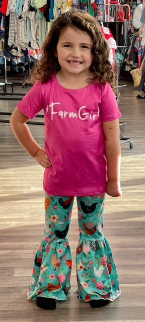 Girls #farmgirl shirt with pants